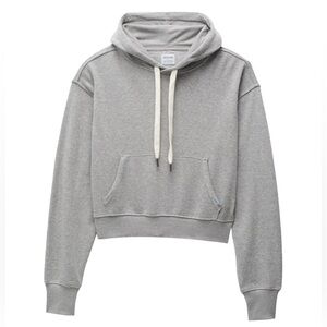 NWT PrAna Cozy Up Crop Hoodie Heather Grey Size Large